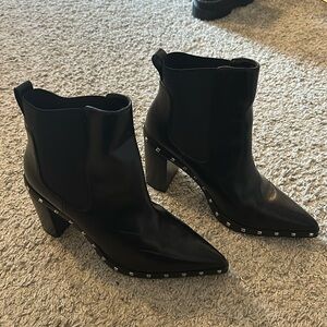 Black boots with studs